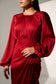 FOREVER LOVE - Maroon satin dress