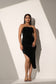 LUXURY - Black velvet Corset dress