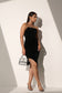 LUXURY - Black velvet Corset dress