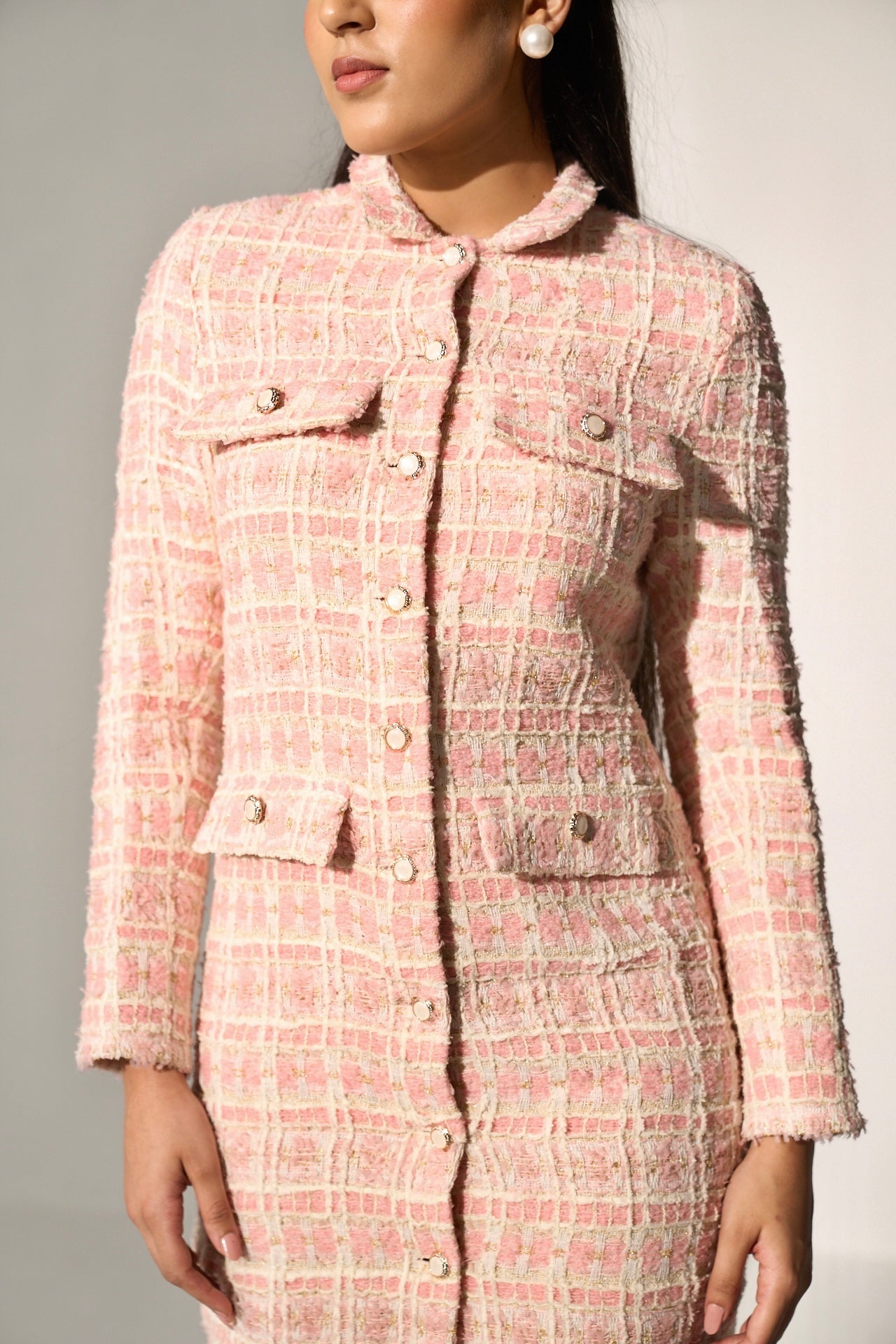 QUEEN - Tweed Blazer dress