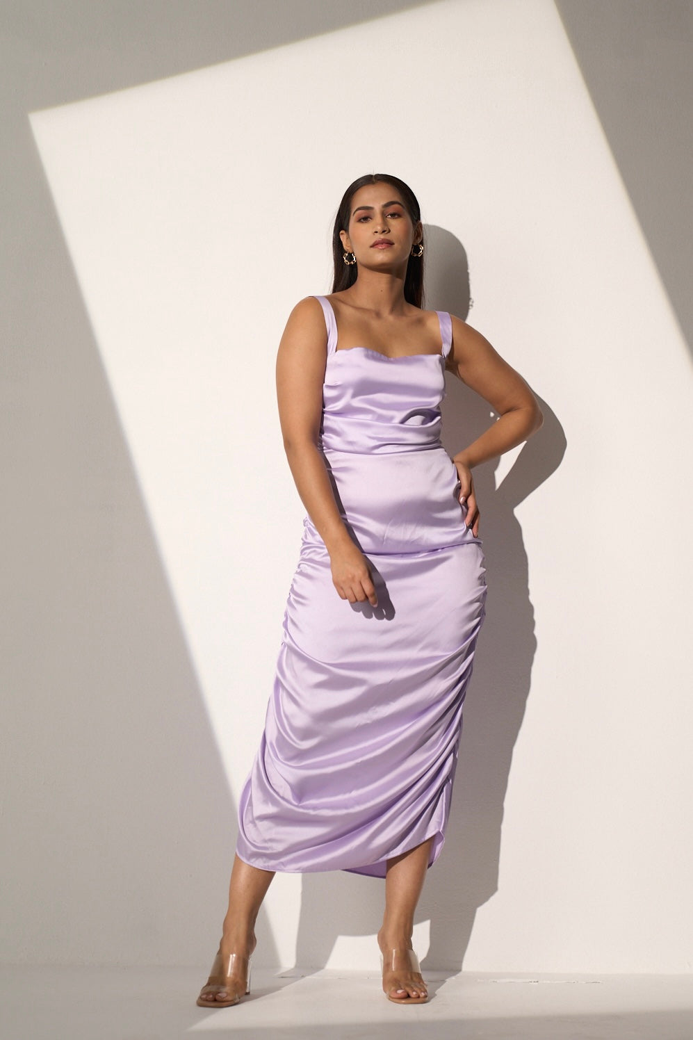 FRENCH LAVENDER - Satin dress