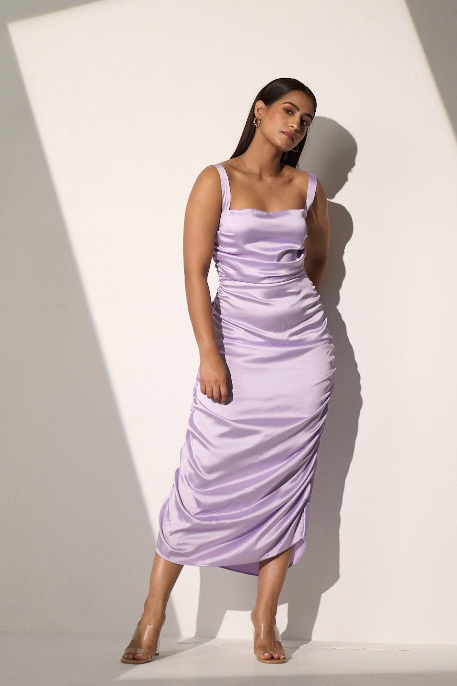 FRENCH LAVENDER - Satin dress