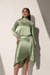 SAGE ELEGANCE - Sage Green Satin coord set