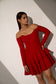 GODDESS - Red corset dress