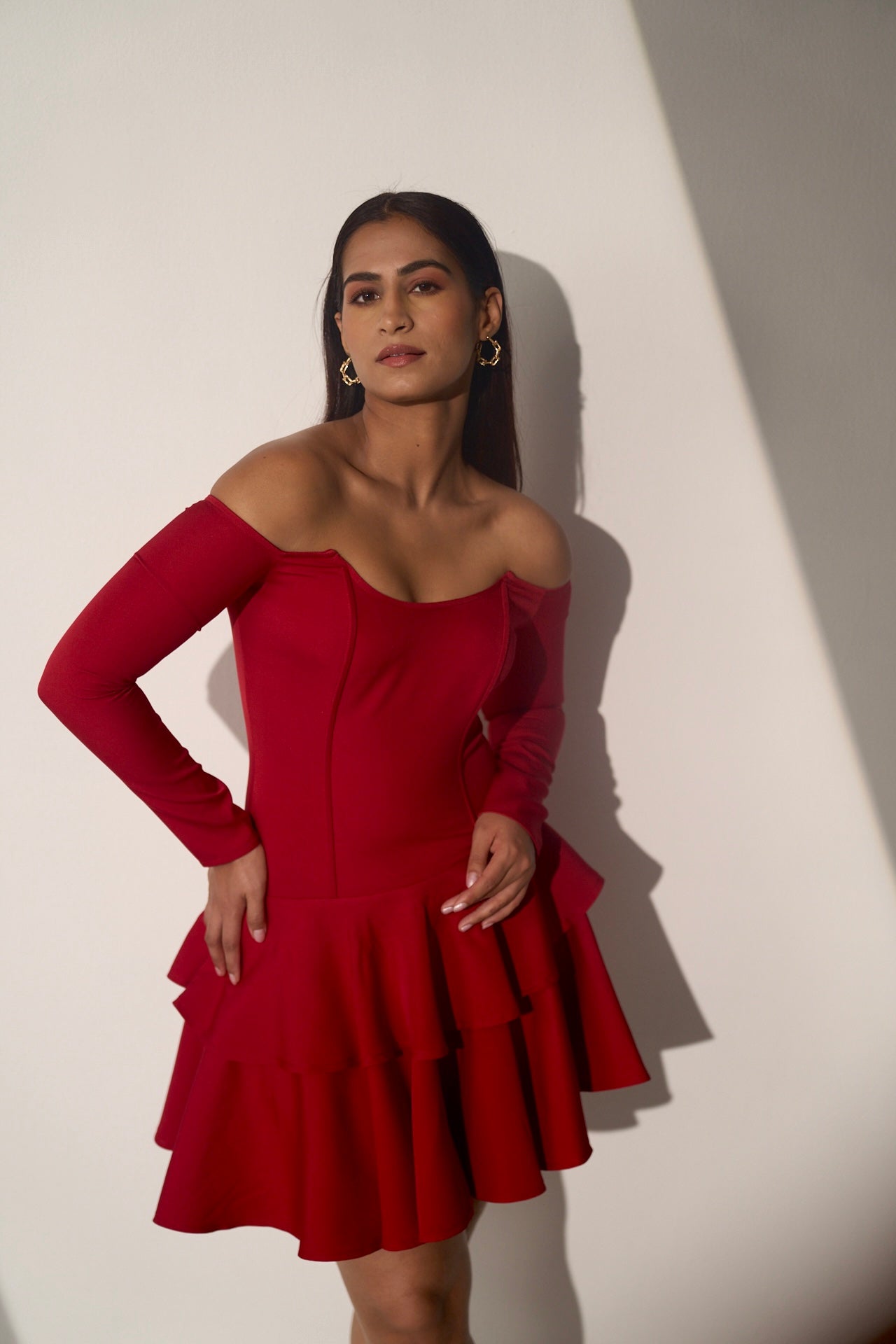 GODDESS - Red corset dress