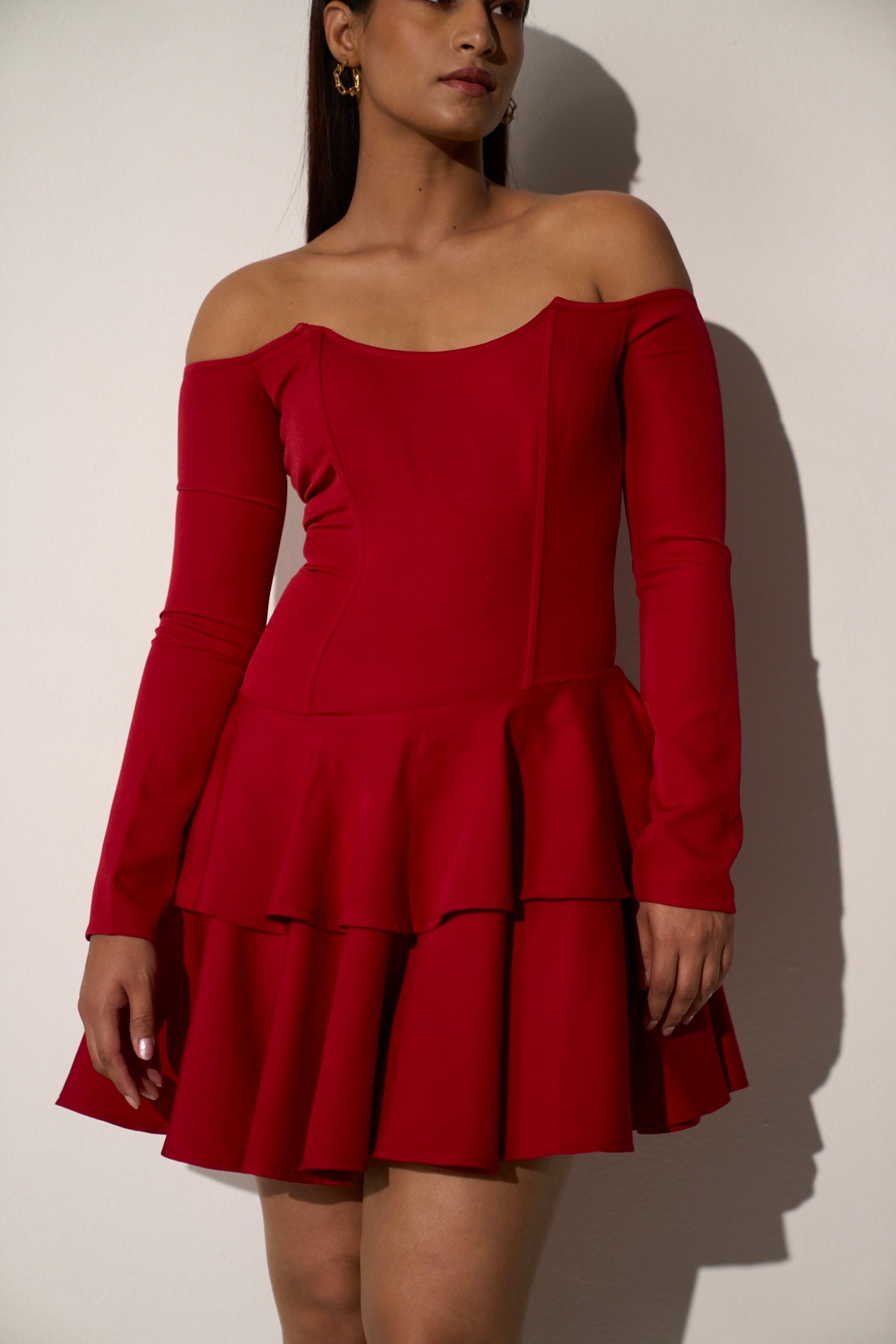 GODDESS - Red corset dress