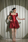 Crimson Royale Dress short length