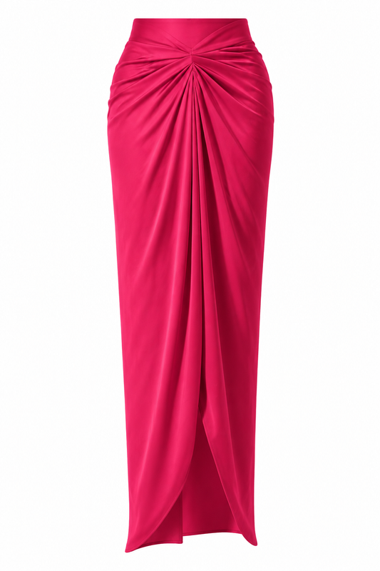 Women’s Satin Draped Pleated Skirt