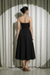 Black Strapless Midi Dress