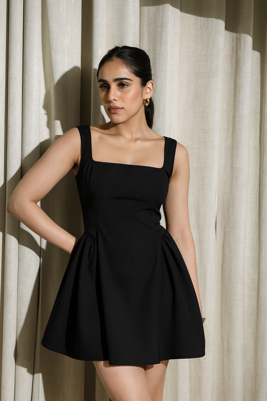Classic Black Fit & Flare Dress