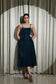 VELVET LOVE - LUXURIOUS TEAL VELVET FLARED DRESS