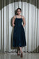 VELVET LOVE - LUXURIOUS TEAL VELVET FLARED DRESS