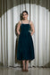 VELVET LOVE - LUXURIOUS TEAL VELVET FLARED DRESS