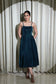 VELVET LOVE - LUXURIOUS TEAL VELVET FLARED DRESS
