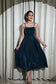 VELVET LOVE - LUXURIOUS TEAL VELVET FLARED DRESS