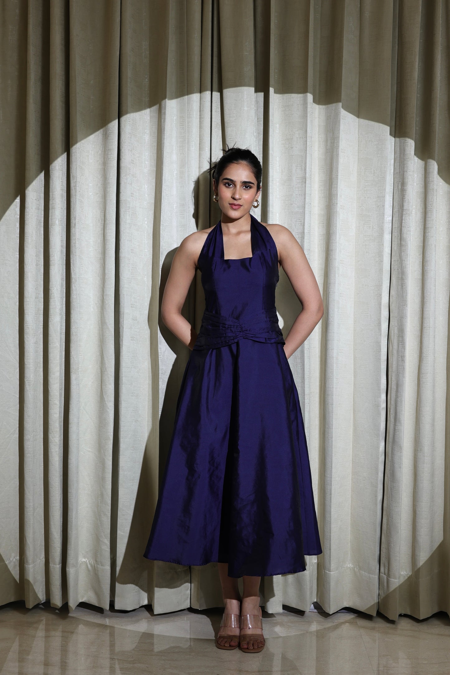 Midnight Whispers Midi Dress