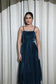VELVET LOVE - LUXURIOUS TEAL VELVET FLARED DRESS