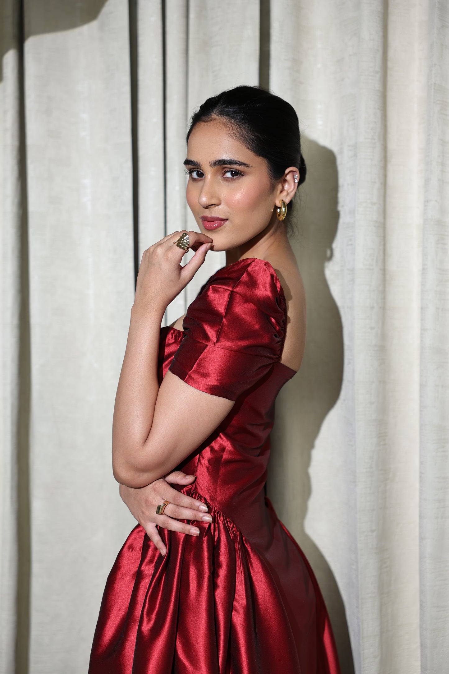 Crimson Royale Dress