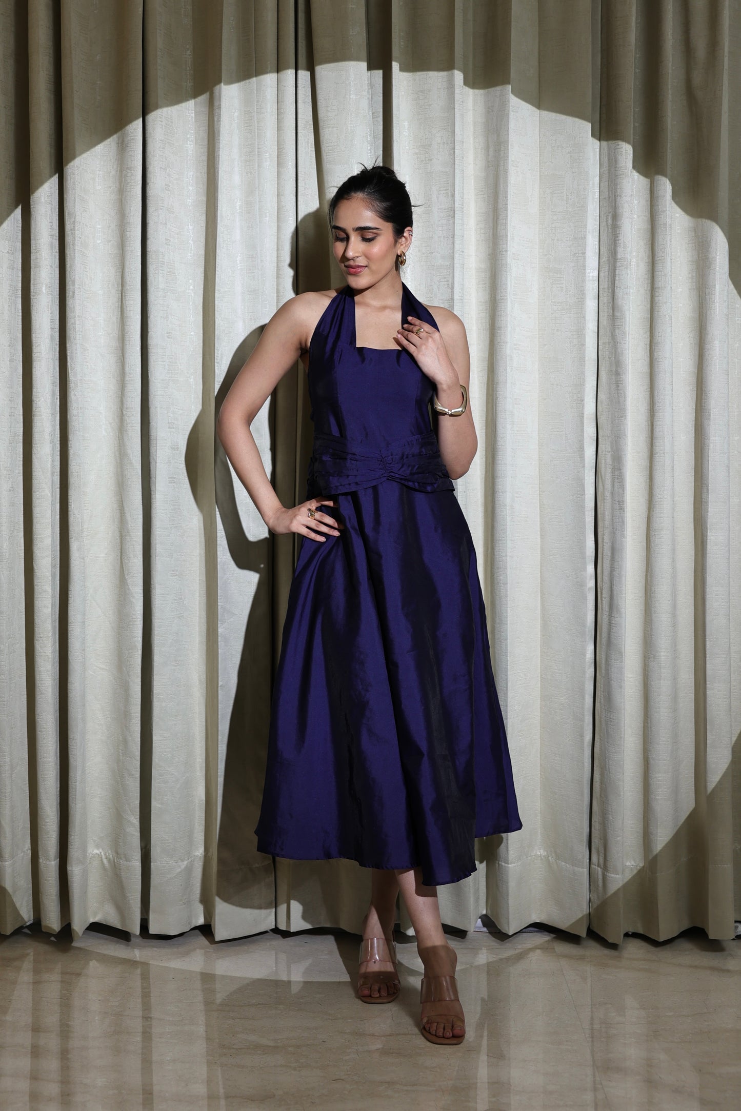 Midnight Whispers Midi Dress