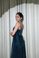 VELVET LOVE - LUXURIOUS TEAL VELVET FLARED DRESS