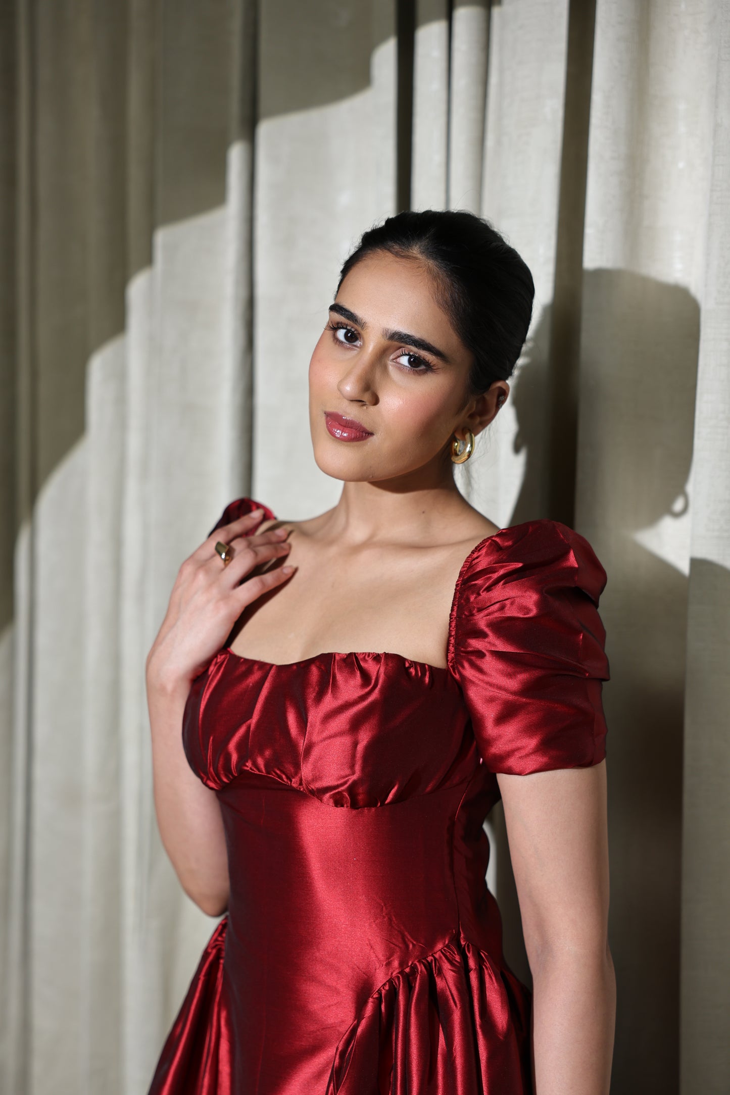 Crimson Royale Dress