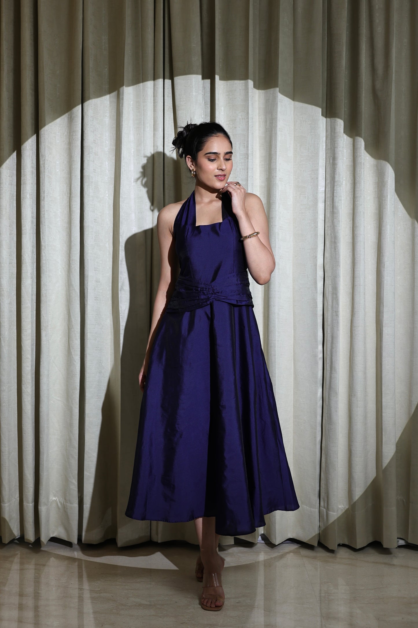 Midnight Whispers Midi Dress