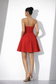 Red Bow Strapless Mini Dress