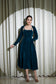 VELVET LOVE - LUXURIOUS TEAL VELVET FLARED DRESS