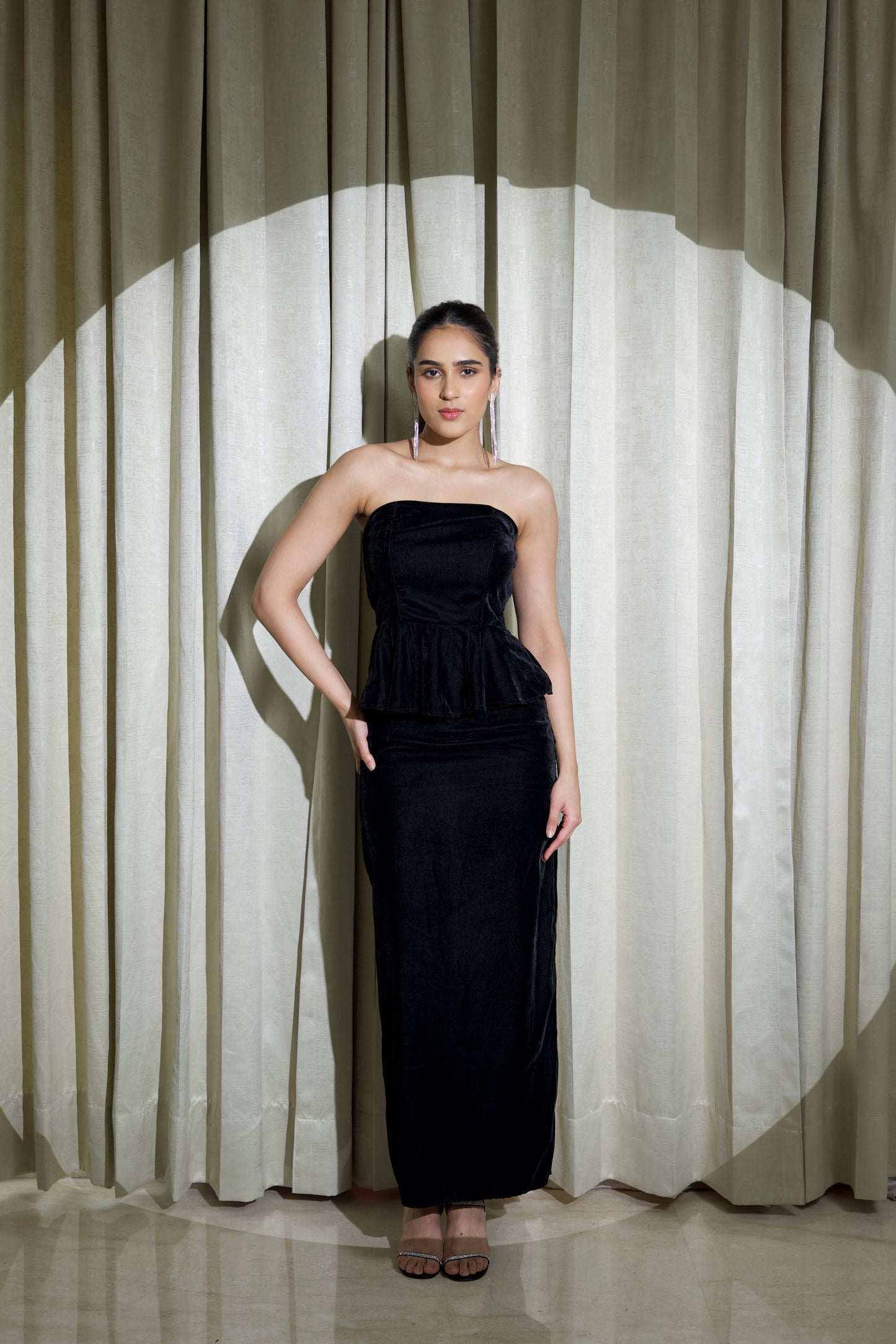 Black Luxe Peplum Duo