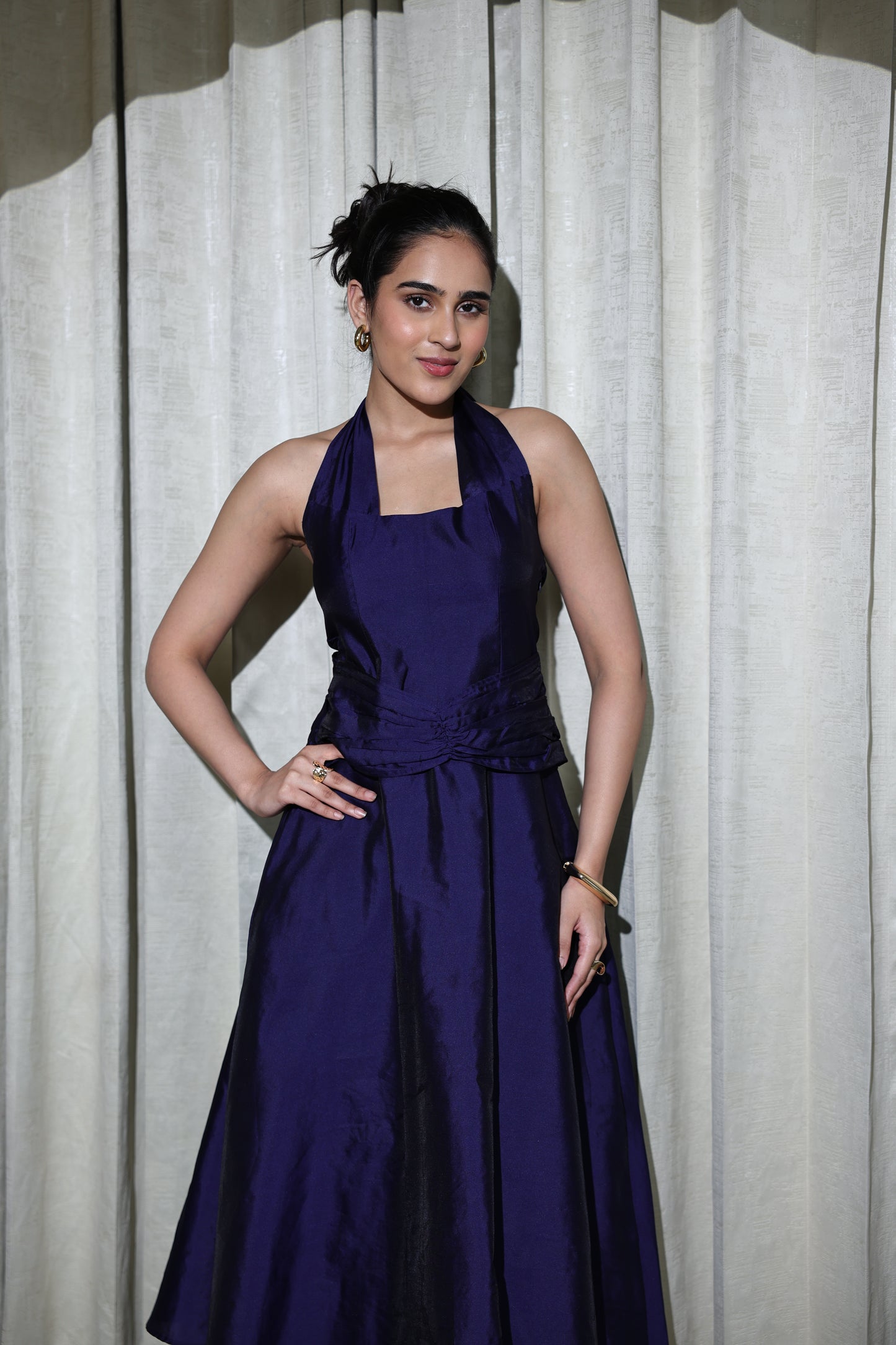 Midnight Whispers Midi Dress