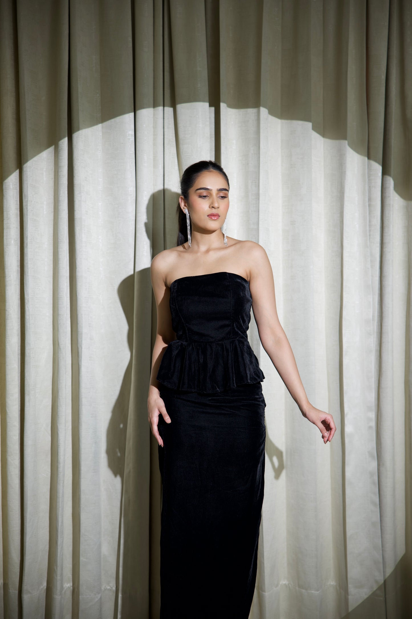 Black Luxe Peplum Duo