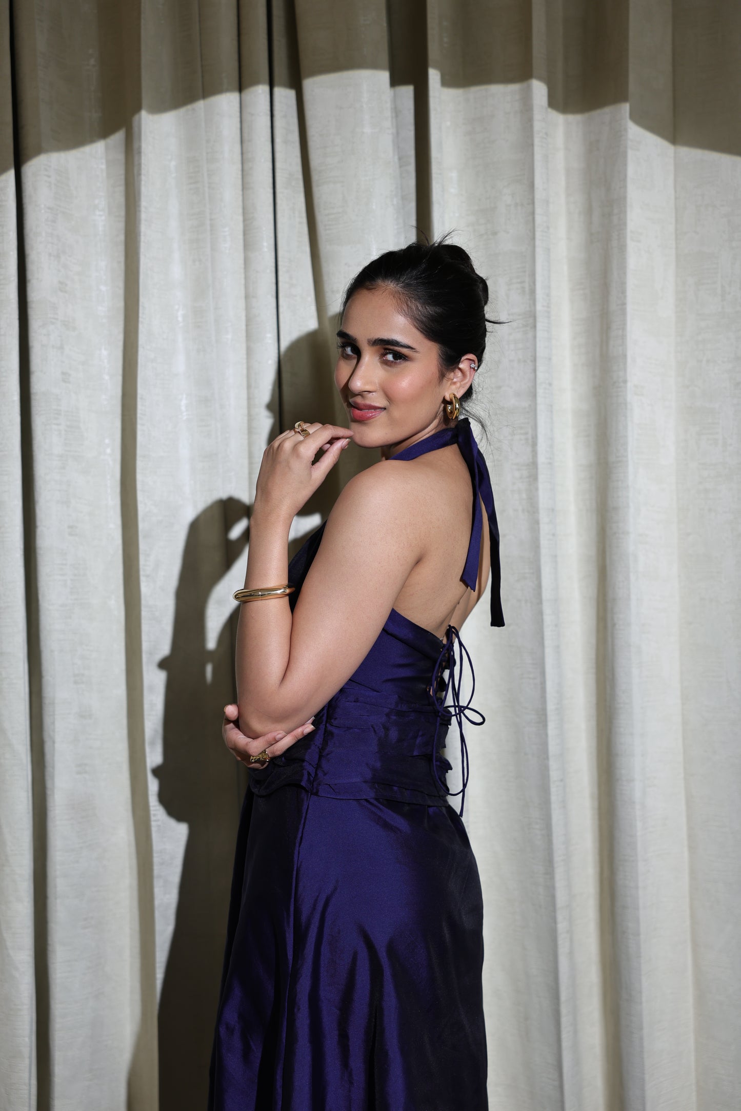 Midnight Whispers Midi Dress