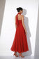 Red Halter Maxi Dress