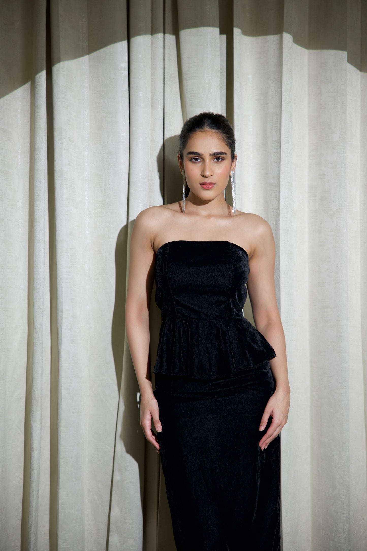 Black Luxe Peplum Duo