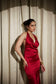 Crimson Curve Evening Gown