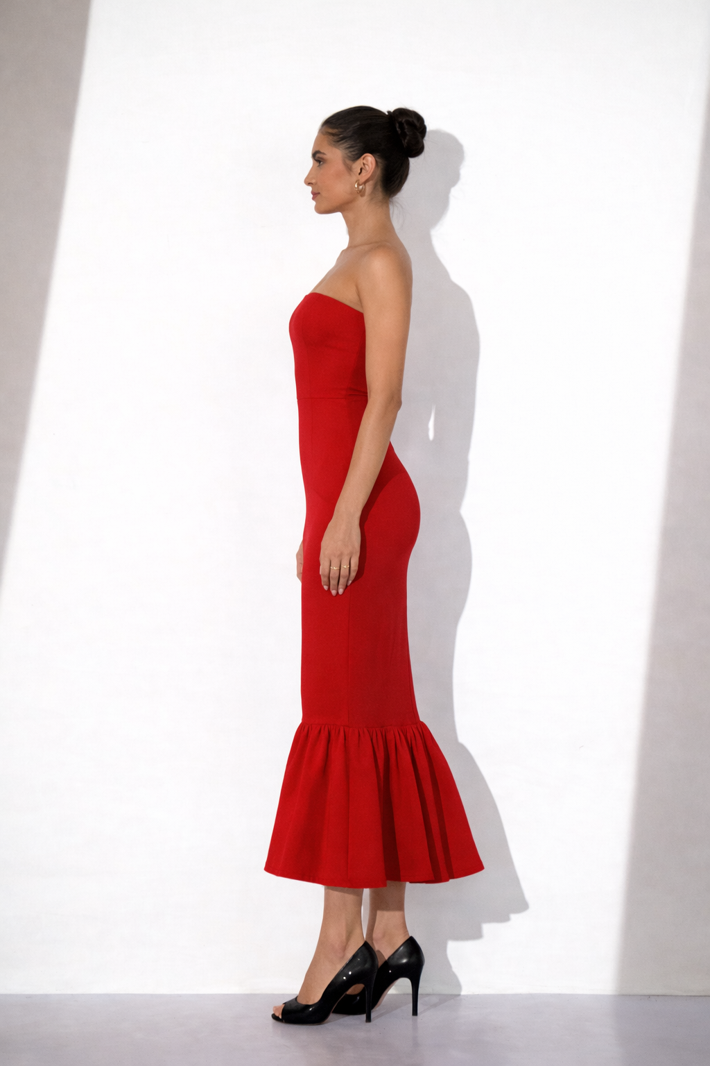 Red Strapless Mermaid Dress