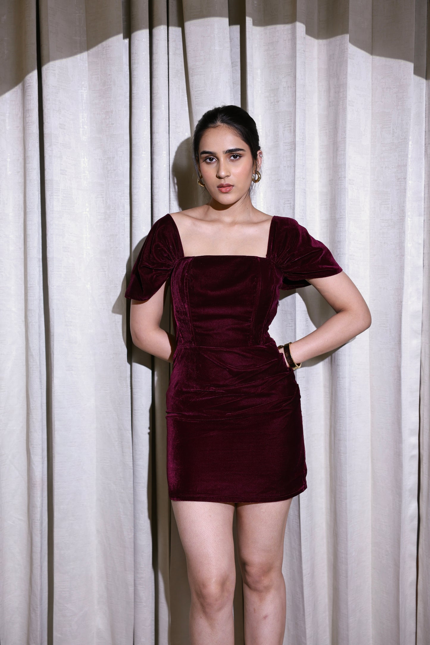 Midnight Wine Corset Dress