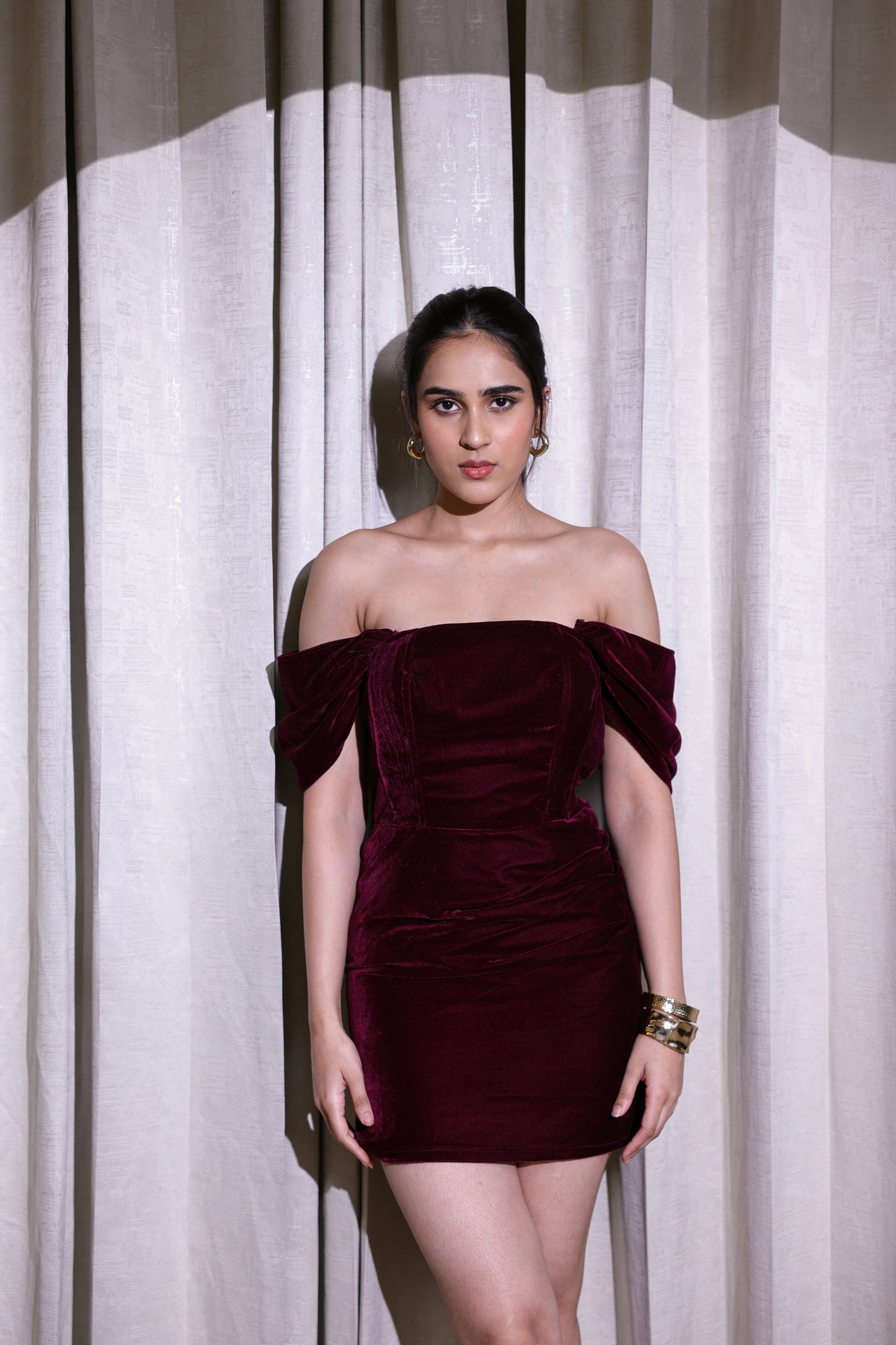 Midnight Wine Corset Dress