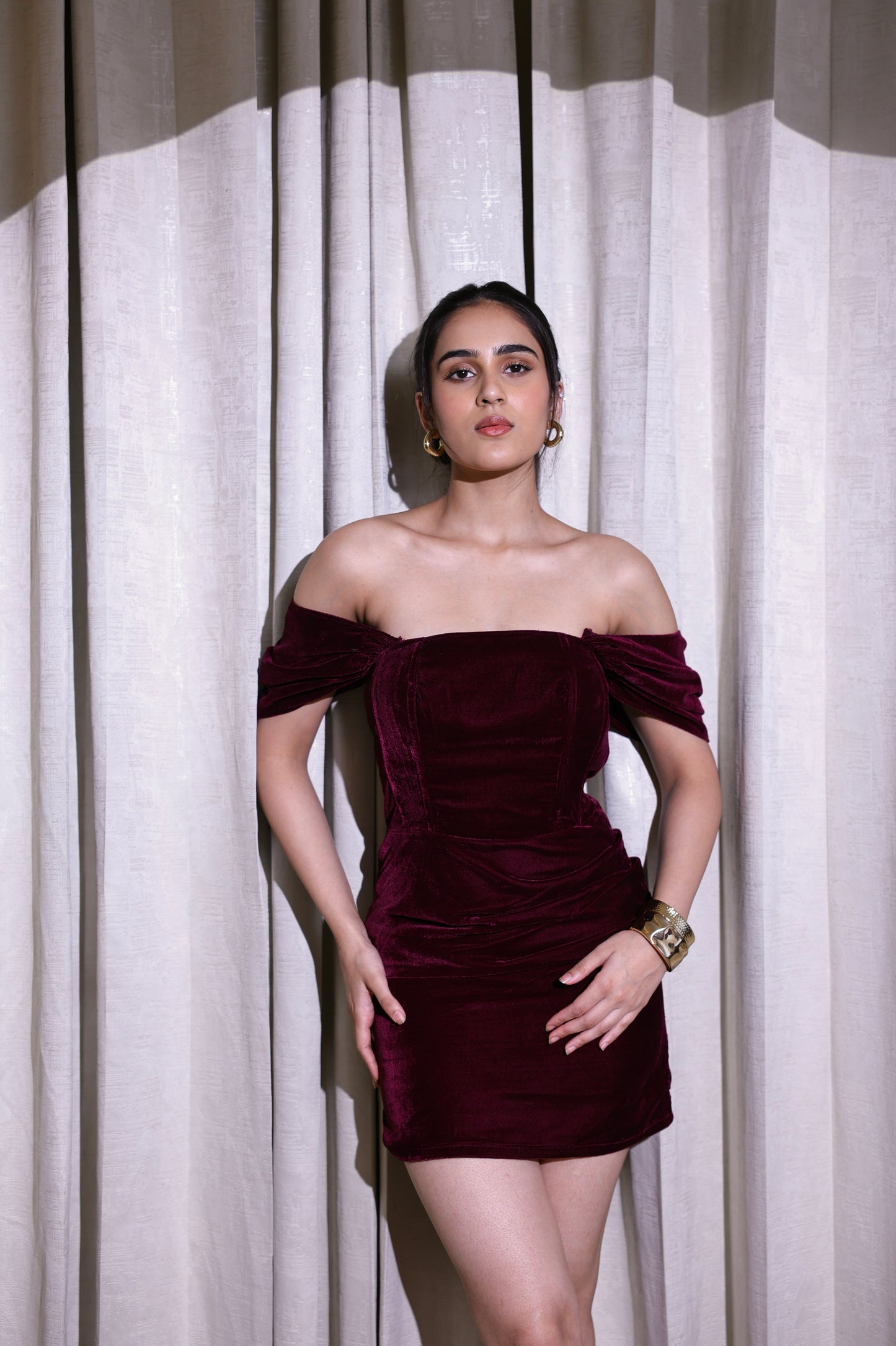 Midnight Wine Corset Dress