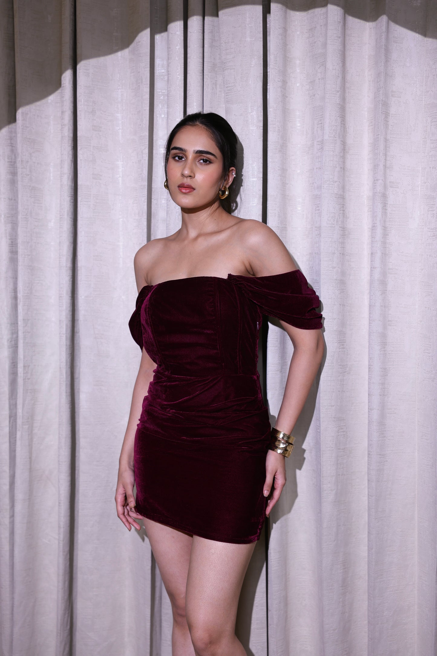 Midnight Wine Corset Dress