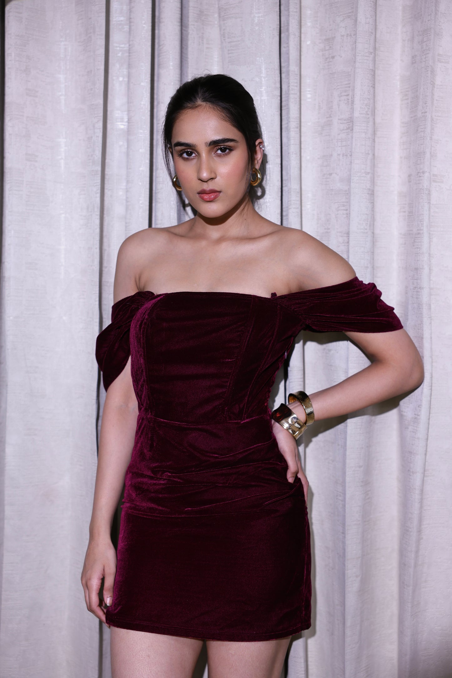 Midnight Wine Corset Dress