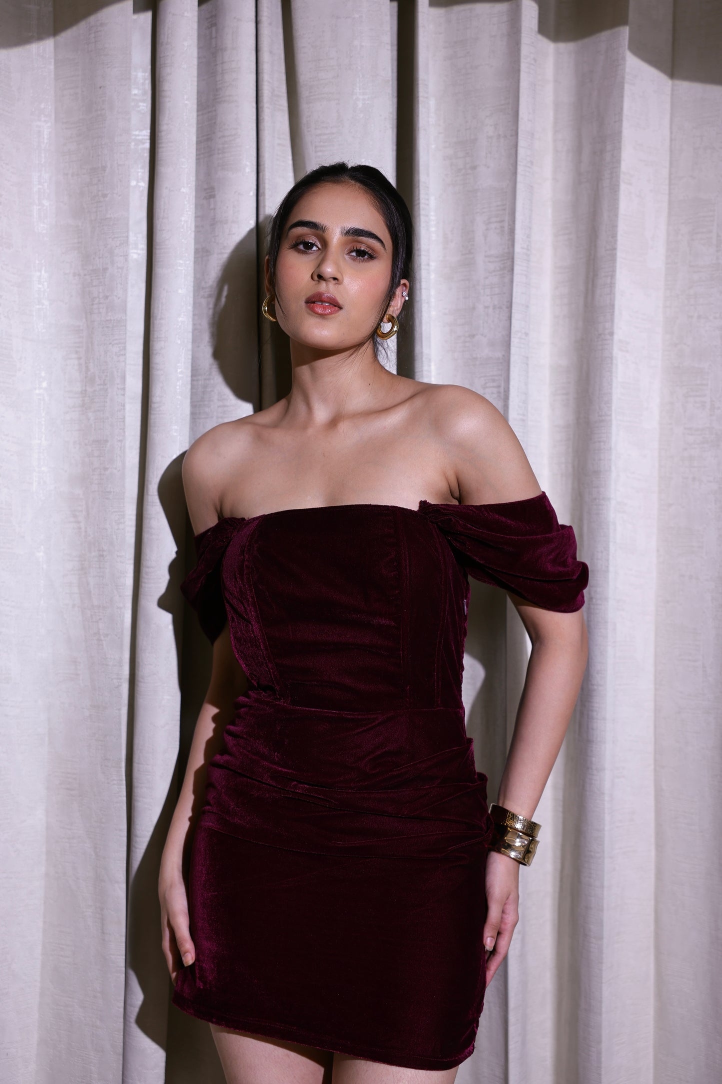 Midnight Wine Corset Dress