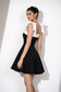 Black & White Bow Detail Mini Dress