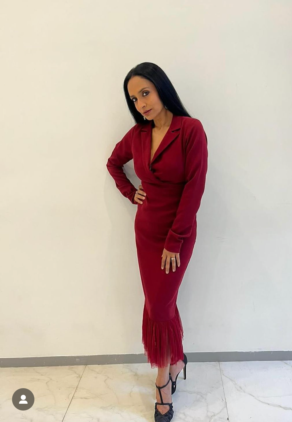 VERSATILE  - Maroon Blazer dress