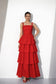 Red Tiered Maxi Dress