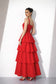 Red Tiered Maxi Dress