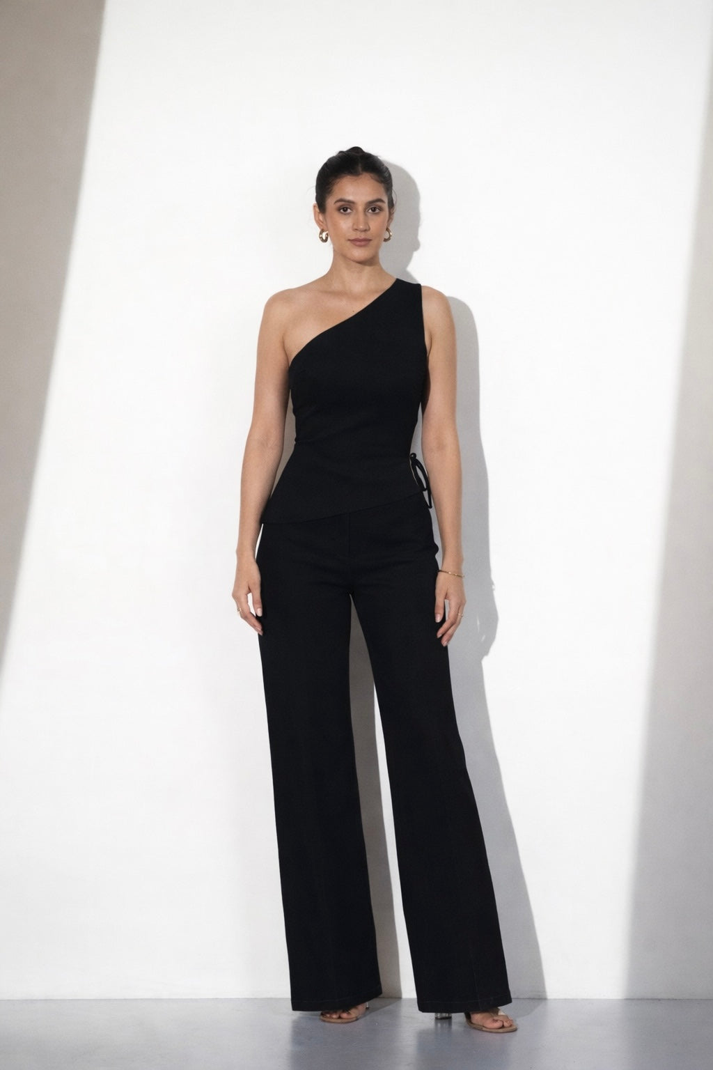 Black One-Shoulder Co-ord Set