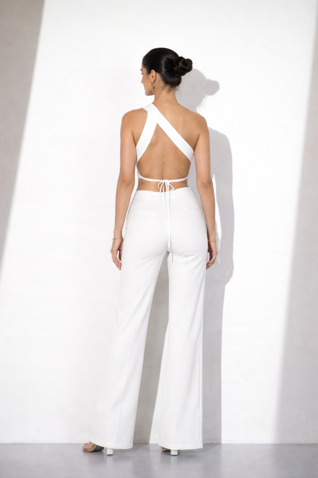Ivory One-Shoulder Co-ord Set