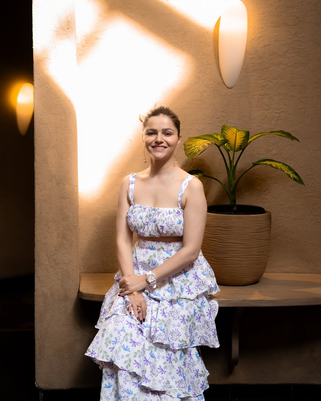 REGINA - Printed long frill Coord Set