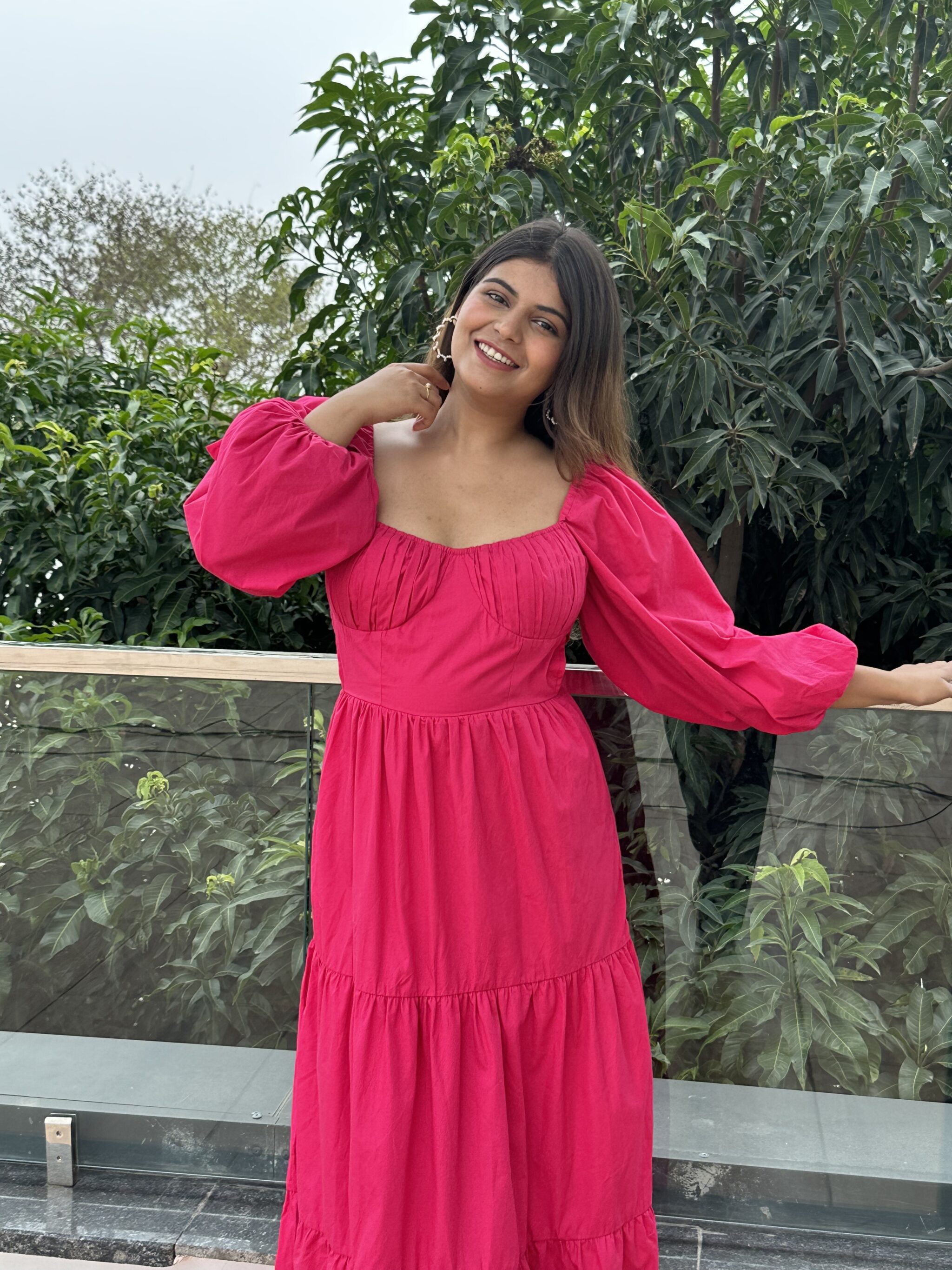 BEING A BARBIE – Cotton Hot pink dress